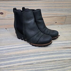 Sorel Lea Wedge Casual Boots Women’s 7 Black Wedge